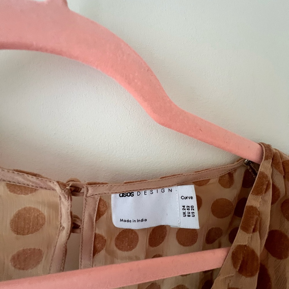 ASOS Brown Polka Dot Mini Dress - Picture 9 of 10